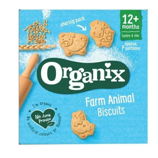 Biscuiti cu forma de animalute Goodies +12 luni Bio, 100g, Organix