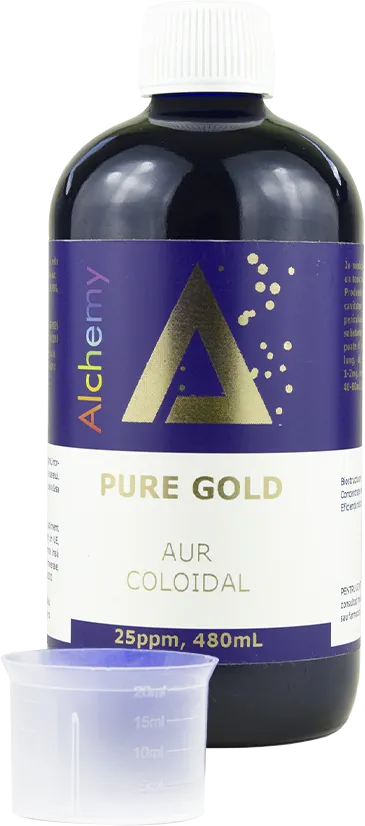 Aur coloidal PureGold 25 ppm, 480ml, Aghoras