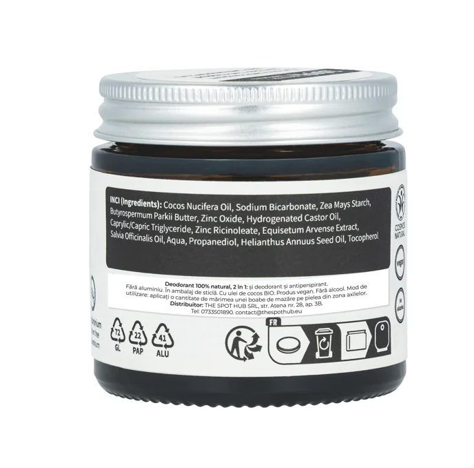 Deodorant crema 100% natural fara parfum, 40ml, Niyok