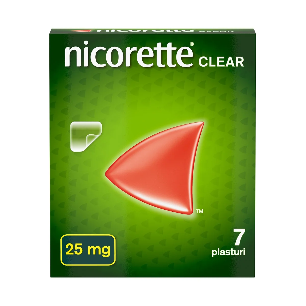 Nicorette® Clear 25mg/16h plasture transdermic, 7 plasturi, Johnson&Johnson