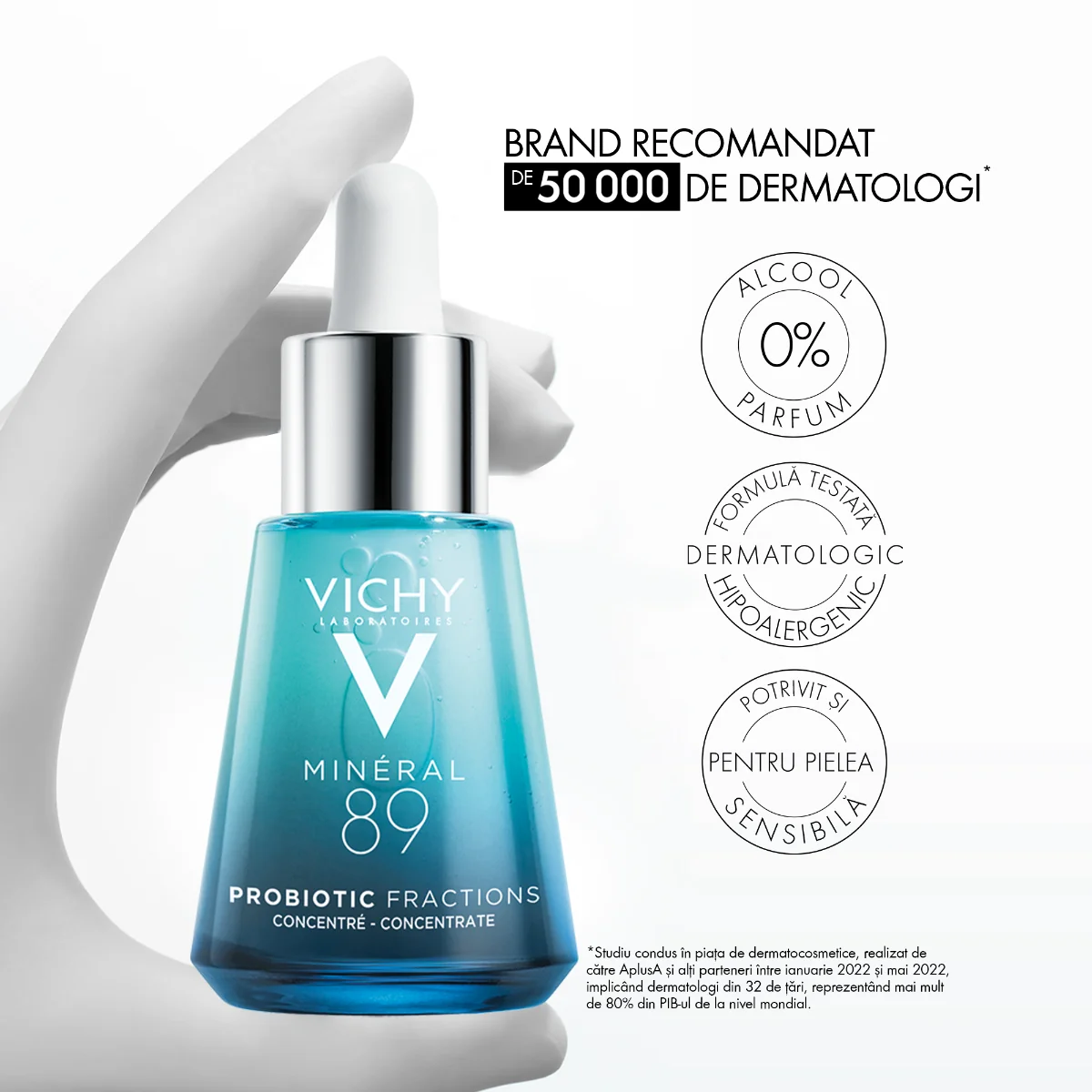 Ser pentru fata regenerator si reparator Mineral 89 Probiotic Fractions, 30ml, Vichy