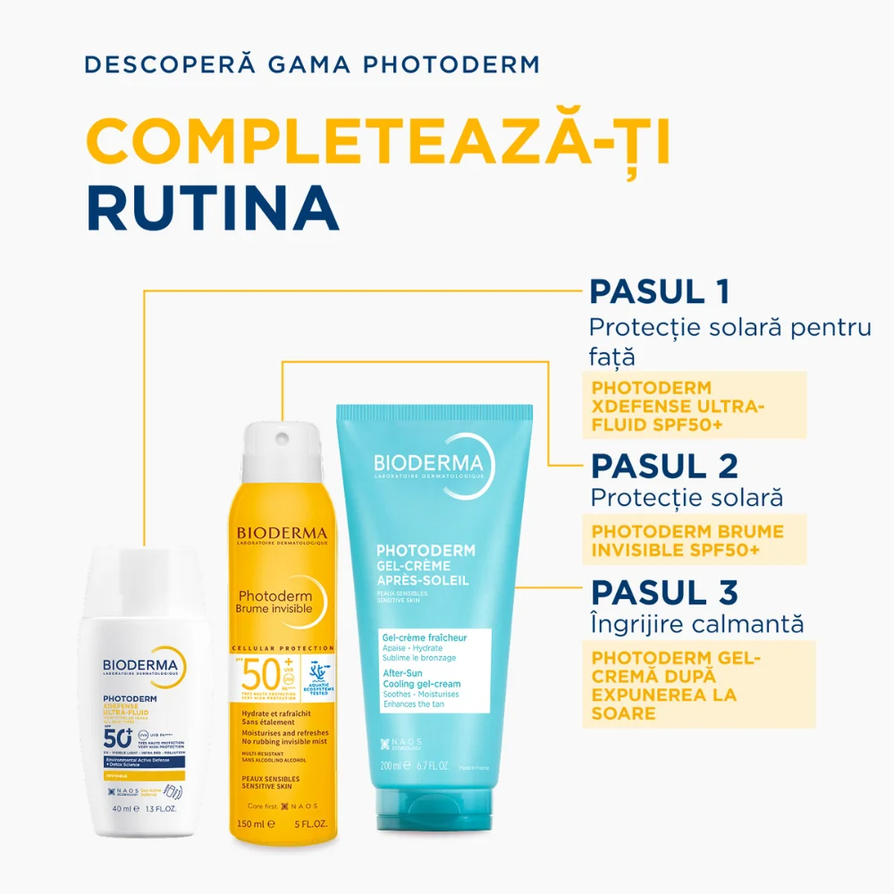 Spray invizibil cu SPF50+ Photoderm Brume, 150ml, Bioderma
