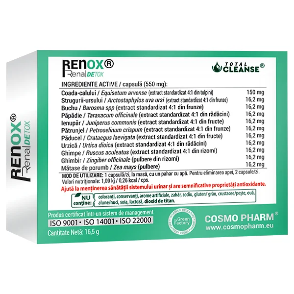 Renox Renal Detox, 30 capsule, Cosmopharm