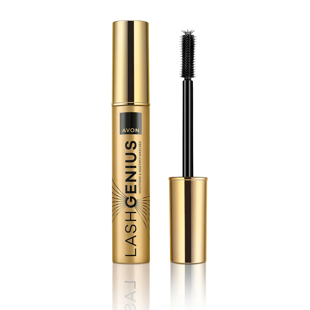 Mascara Lash Genius Multitask & Multiply Blackest Black, 10ml, Avon