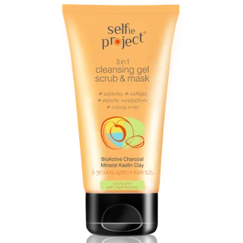 Scrub activ de curatare a fetei, 150ml, Selfie Project