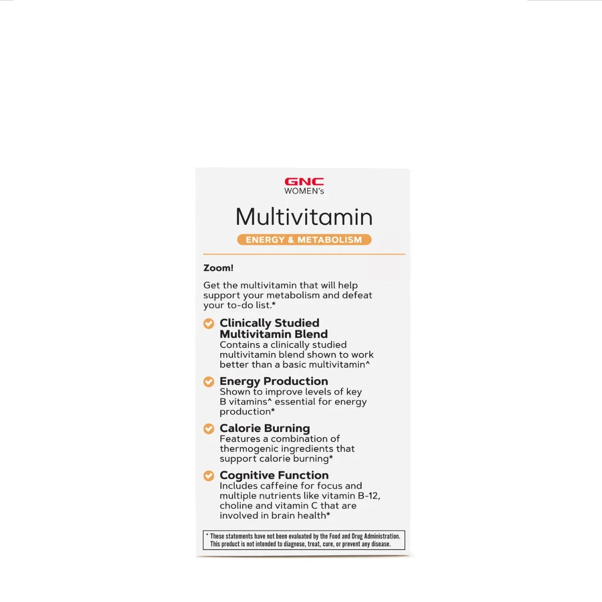 Complex de multivitamine pentru femei Energie si Metabolism, 90 tablete, GNC