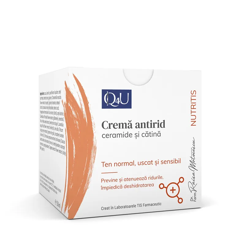 Crema antirid cu ceramide Q4U, 50ml, Tis Farmaceutic