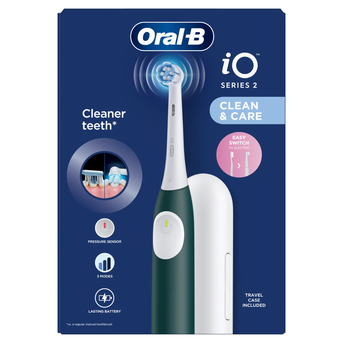 Periuta de dinti electrica iO2 Verde, 1 bucata, Oral-B