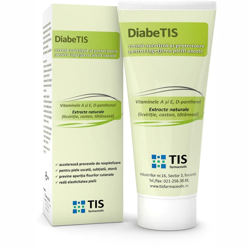 Crema nutritiva si protectoare DiabeTIS, 100ml, Tis Farmaceutic