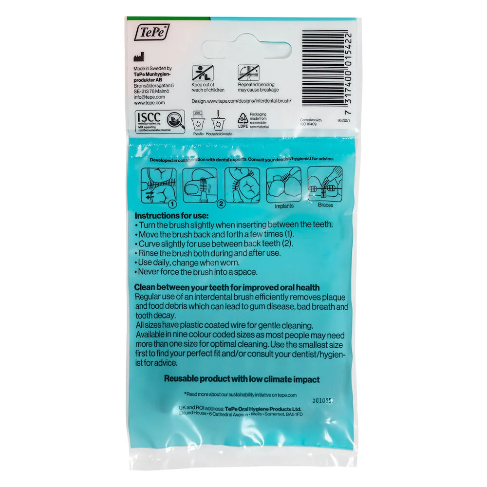 Set periute interdentare Original verde, 8 bucati, TePe