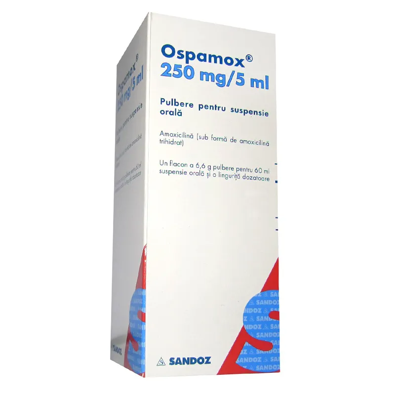 Sweep Requirements Dismantle Ospamox suspensie granulata 250mg/5ml, 60ml, Sandoz | Dr.Max Farmacie