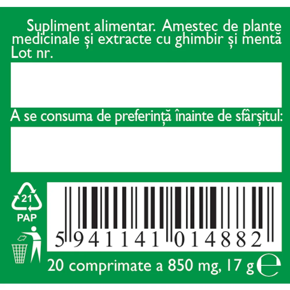 Rau de miscare D141, 20 comprimate, Fares