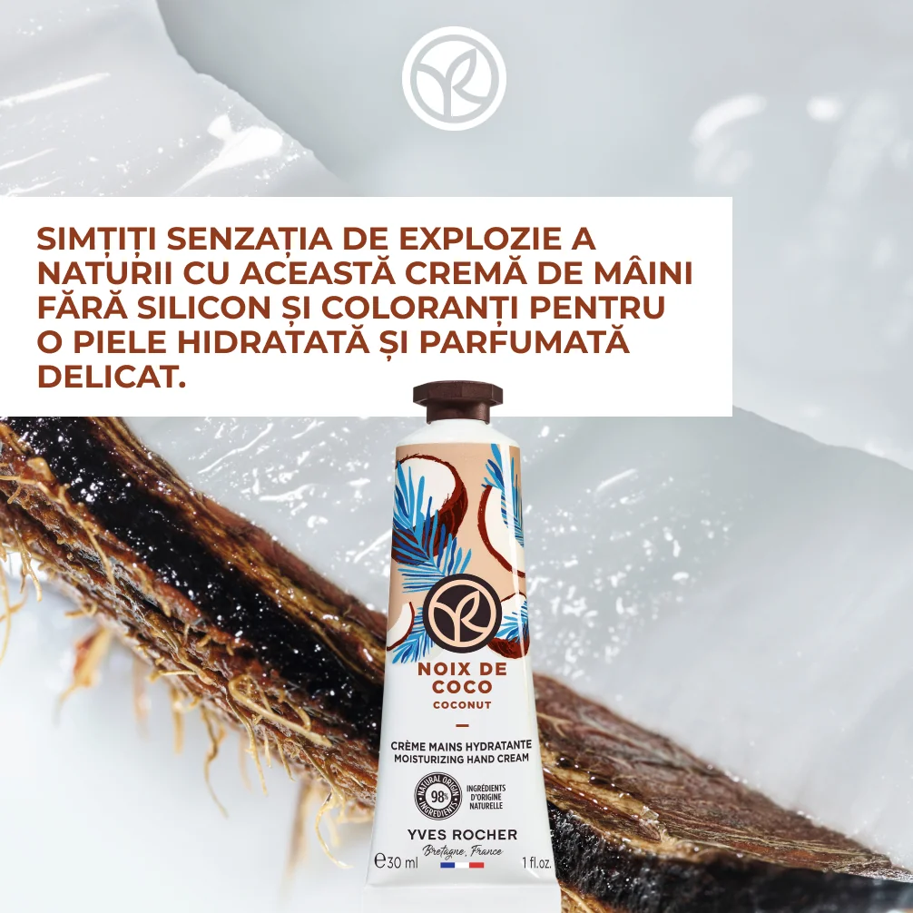Crema de maini cu nuca de cocos, 30ml, Yves Rocher