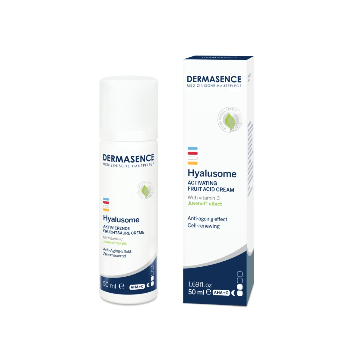 Crema regeneratoare cu acizi din fructe Hyalusome, 50ml, Dermasence