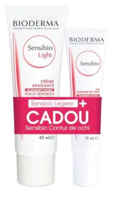 Pachet Crema Sensibio Legere 40ml + Crema Sensibio ochi 15ml Gratuit, Bioderma
