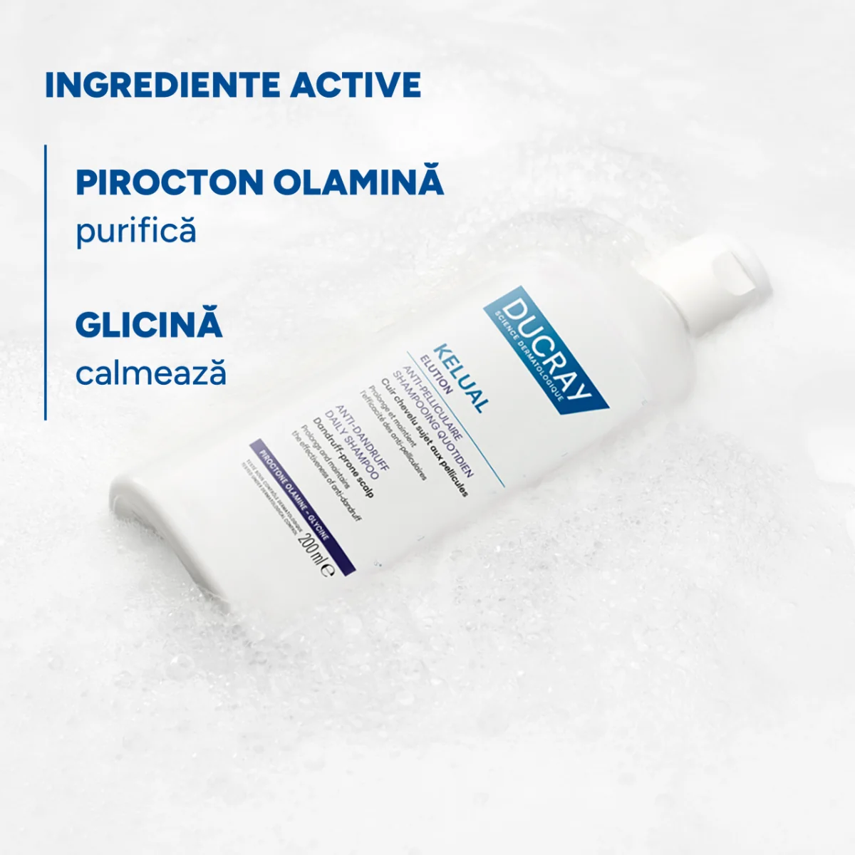 Sampon anti-matreata pentru utilizare frecventa Kelual Elution, 200ml, Ducray