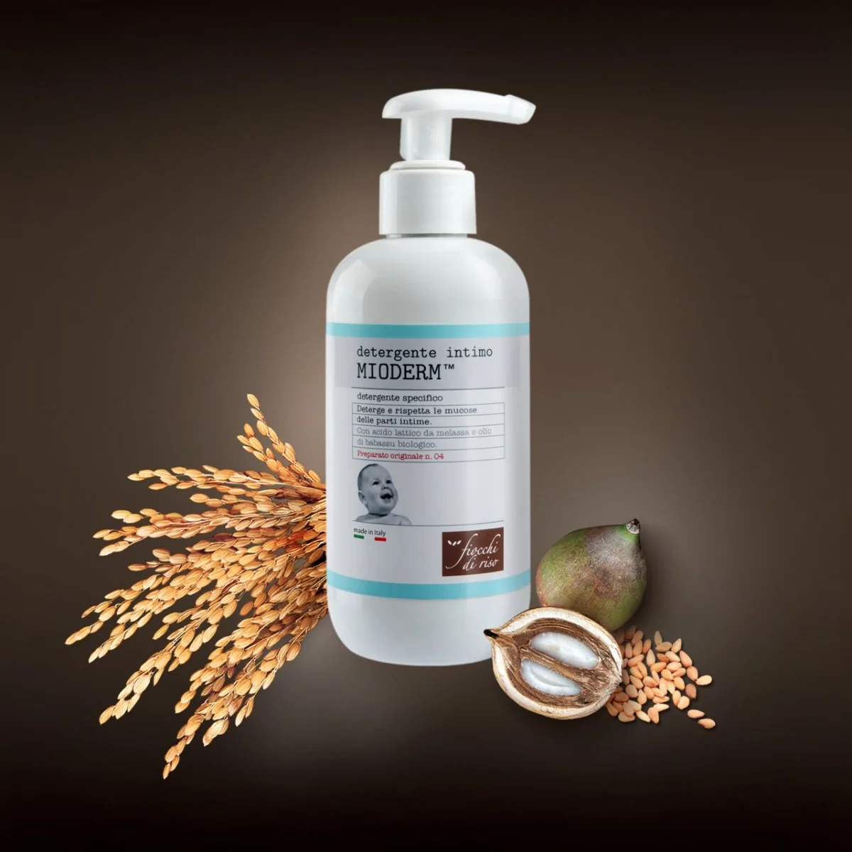Gel delicat de curatare Mioderm, 240ml, Fiocchi di Riso