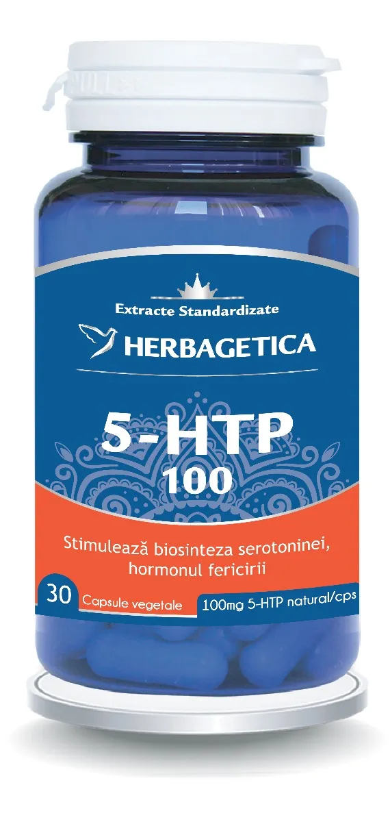 5 HTP 100 Zen Forte, 30 capsule, Herbagetica