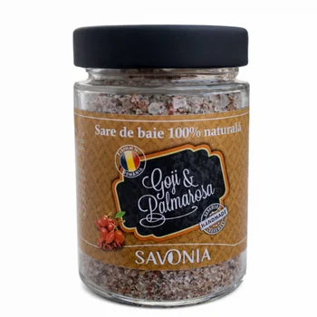 Sare de baie cu goji si palmarosa, 350g, Savonia