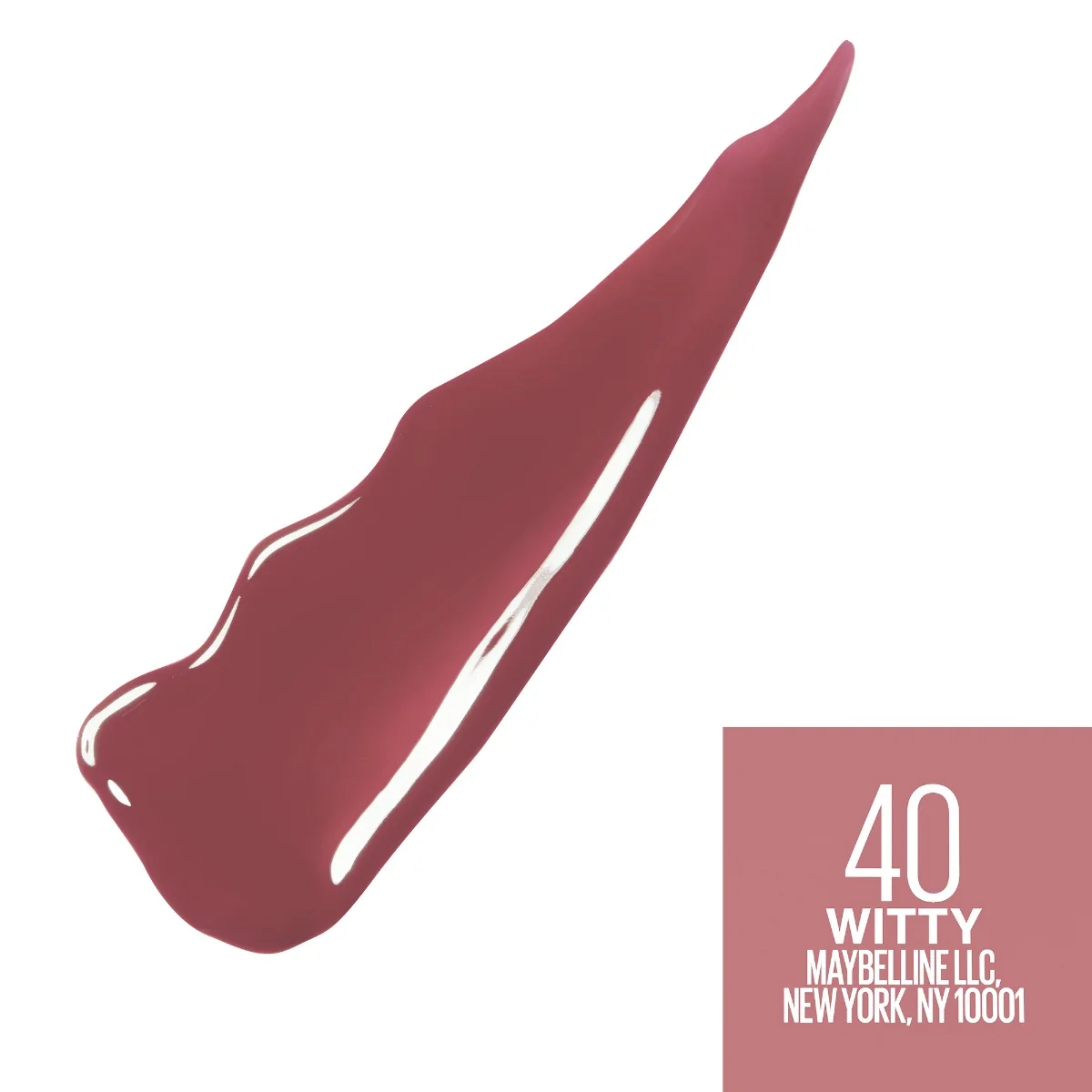 Ruj lichid rezistent cu stralucire de vinil Superstay Ink 40 Witty, 4.2ml, Maybelline