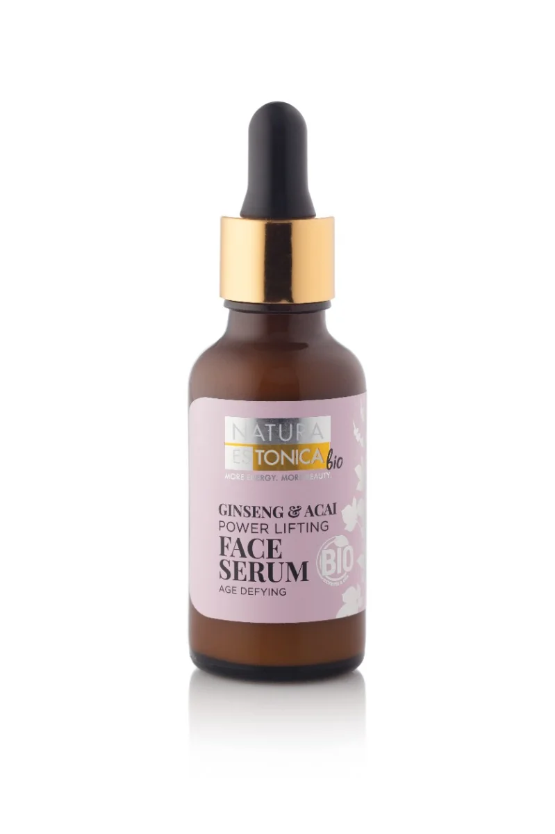 Serum lifting pentru ten matur si sensibil cu Ginseng si Acai, 30ml, Natura Estonica 