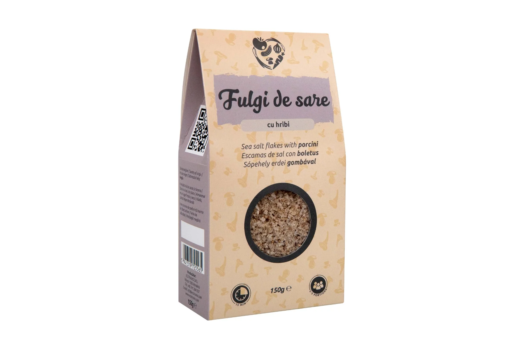 Fulgi de sare cu hribi, 150g, Ecotravio