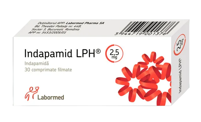 Indapamid 2.5mg, 30 comprimate, Labormed