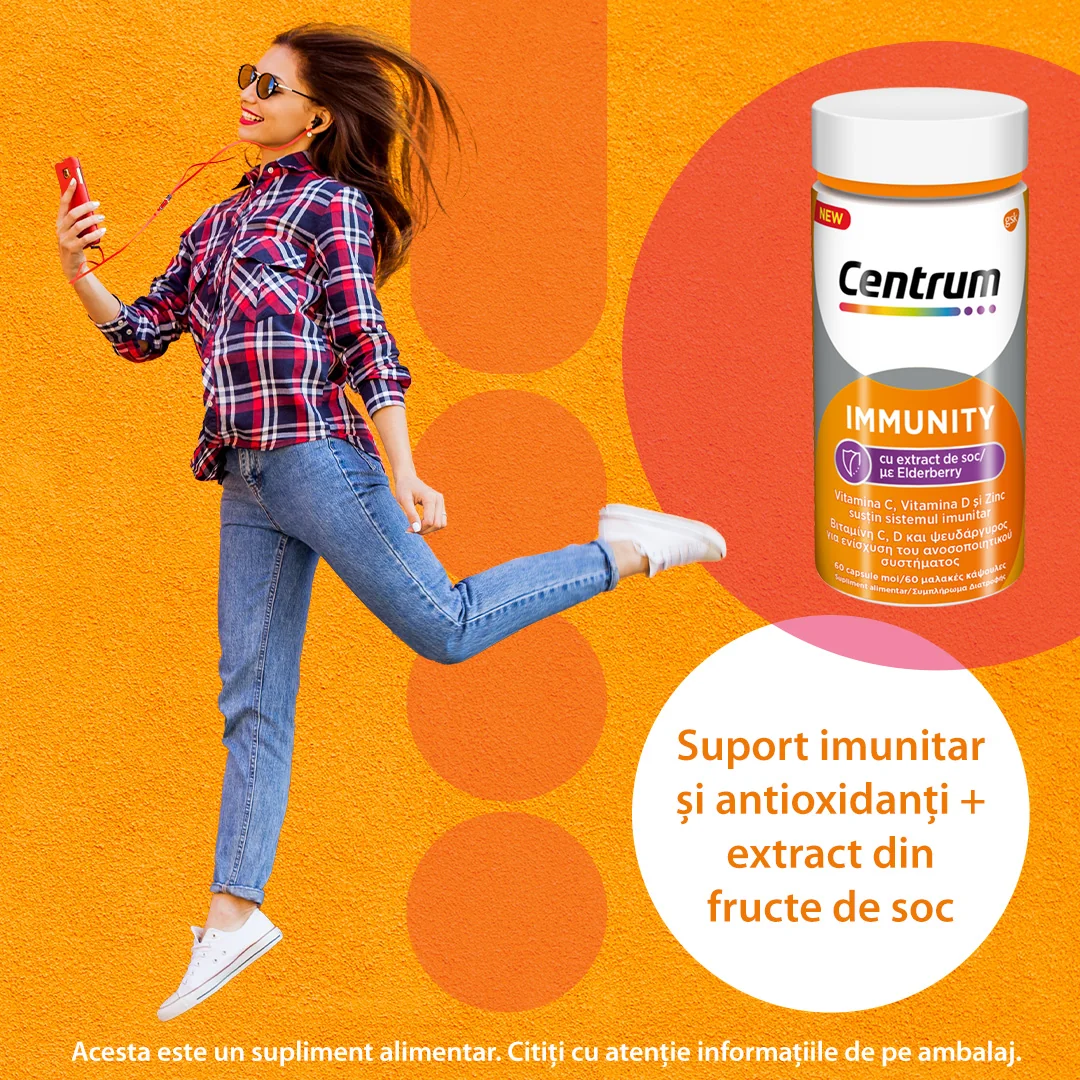 Centrum Immunity cu extract de soc, 60 capsule, Haleon