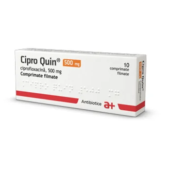 Cipro Quin 500 mg, 10 comprimate filmate, Antibiotice