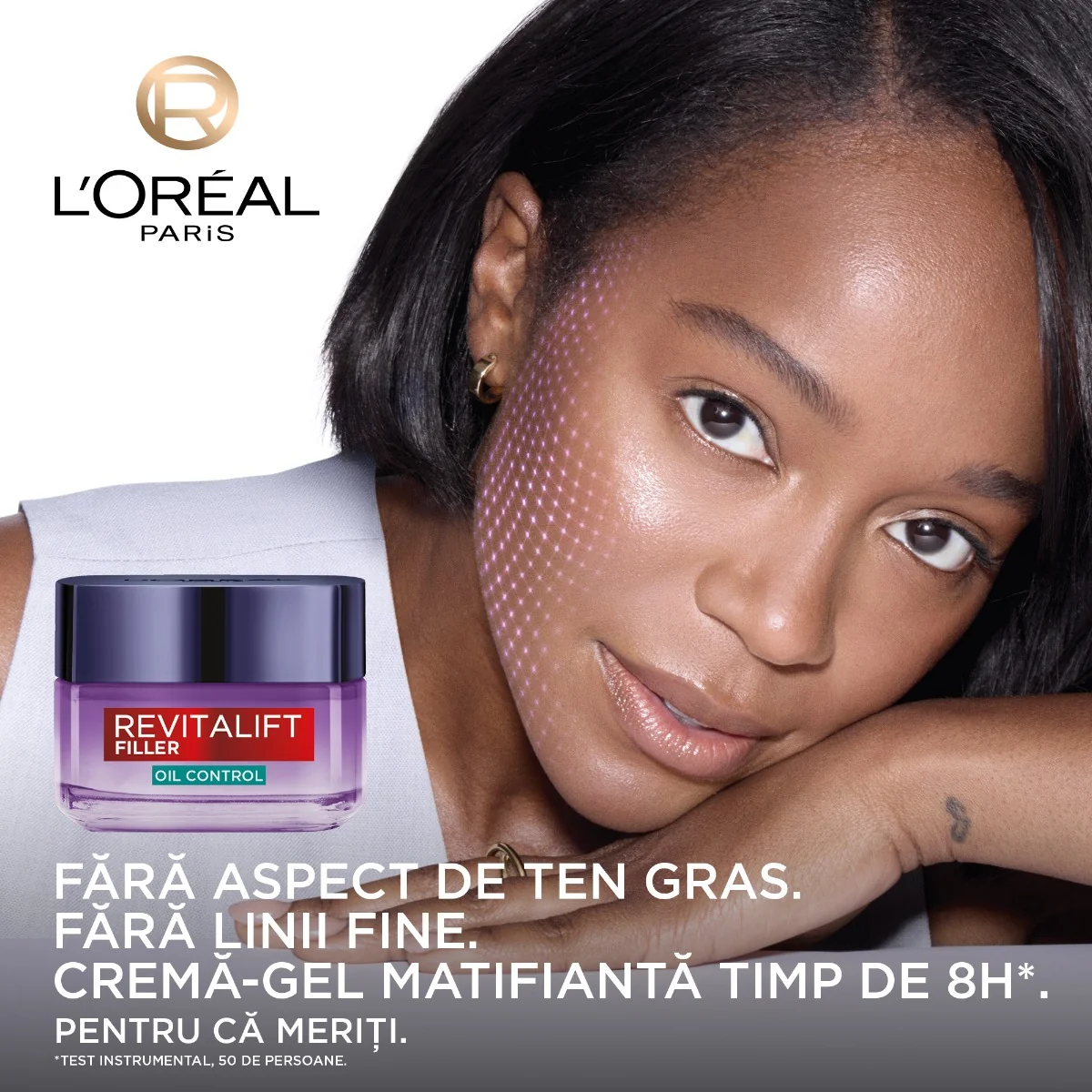 Crema matifianta cu acid hialuronic Revitalift Filler, 50ml, L'Oreal Paris