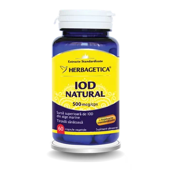 Iod Natural, 60 capsule vegetale, Herbagetica