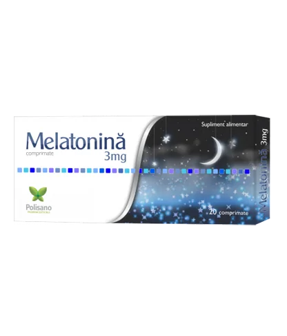 Melatonina 3mg, 20 comprimate, Polisano