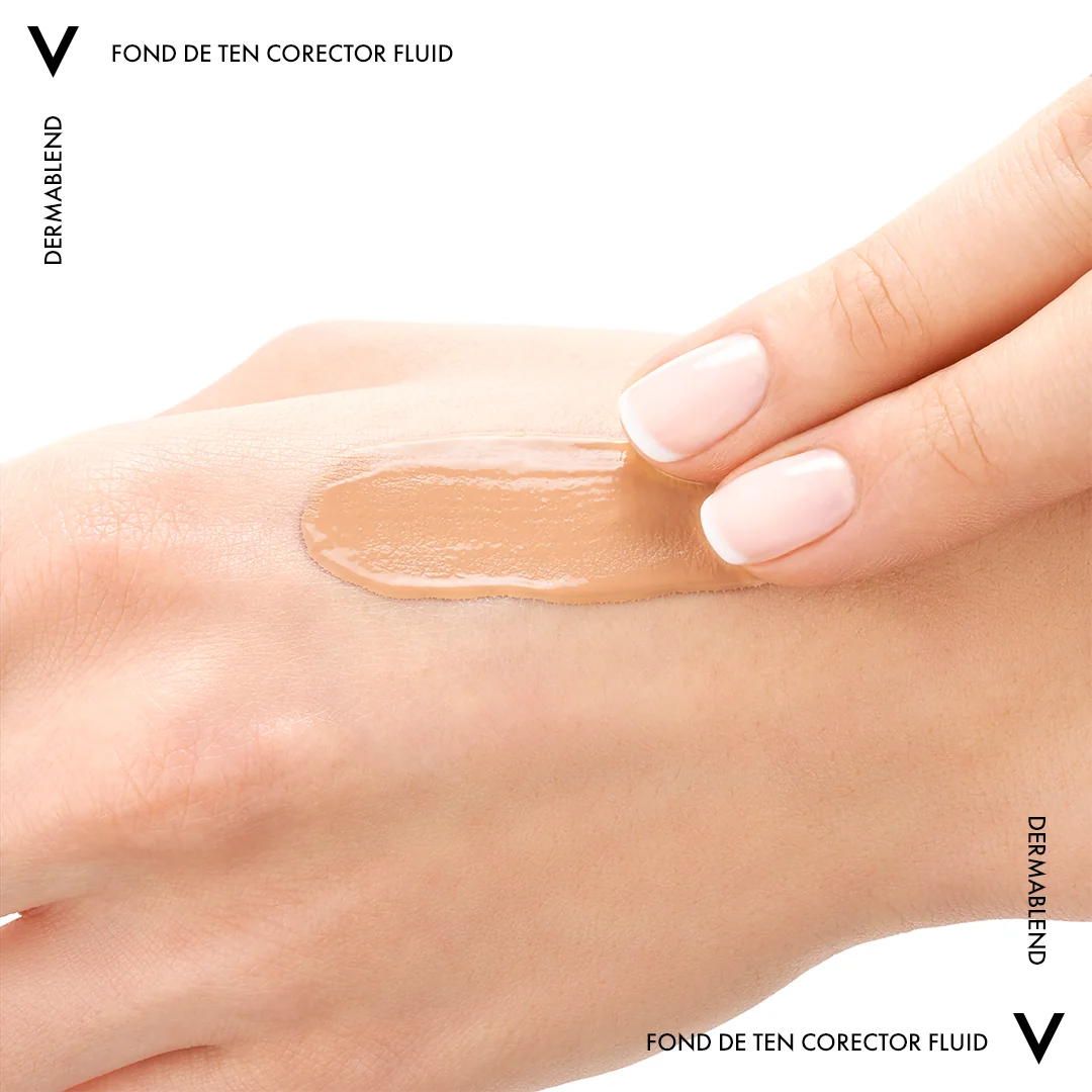 Fond de ten corector fluid rezistenta 16h SPF28 ten normal sau uscat Dermablend 35, 30ml, Vichy