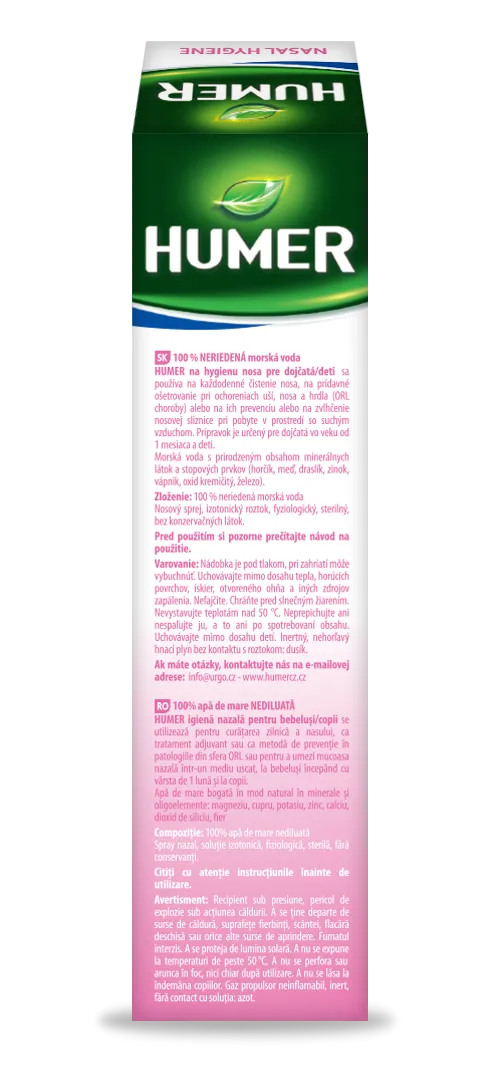 Spray nazal cu apa de mare pentru copii, 150ml, Humer 