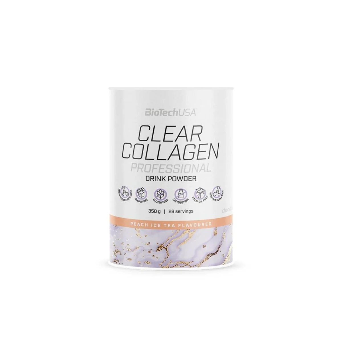Clear Collagen Proffesional cu aroma de ceai rece de piersici, 350g, BiotechUSA