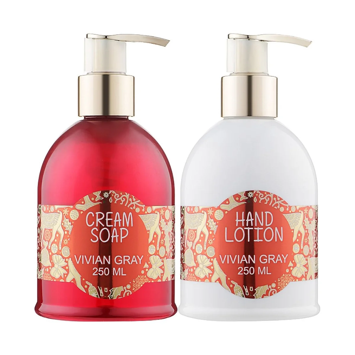 Set Red X-Mas Sapun lichid 250ml + Lotiune de maini 250ml, Vivian Gray