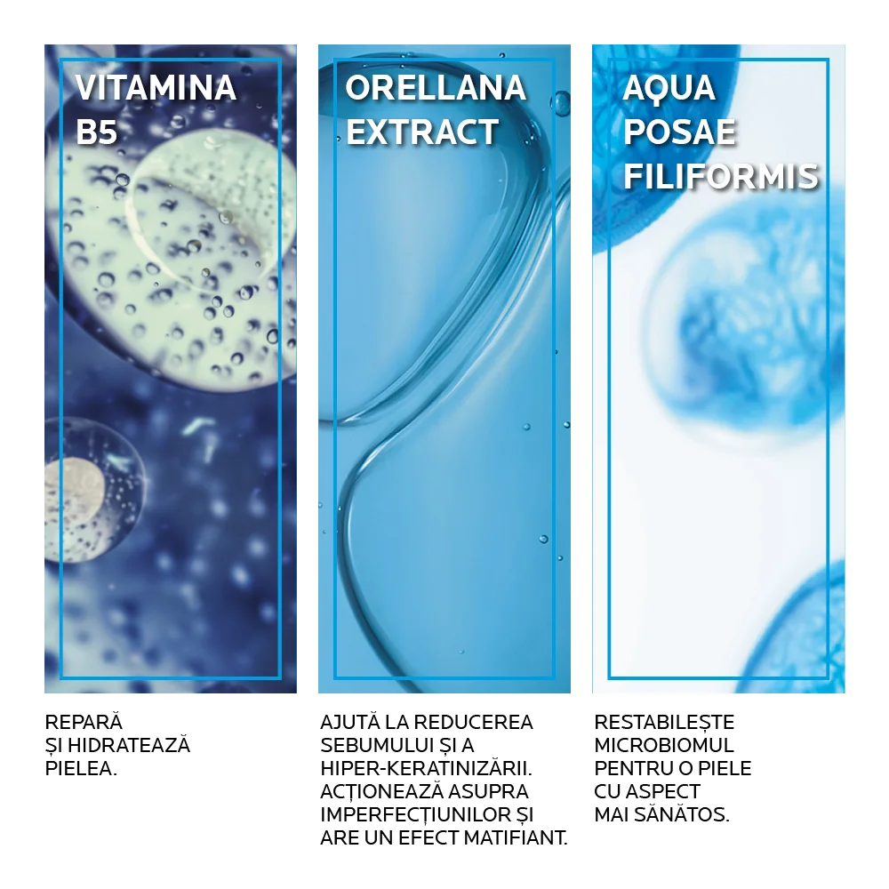 Crema hidratanta pentru pielea grasa si fragilizata Effaclar H Iso-Biome, 40ml, La Roche-Posay