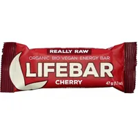 Baton cu cirese raw Lifebar Bio, 47g, Lifefood