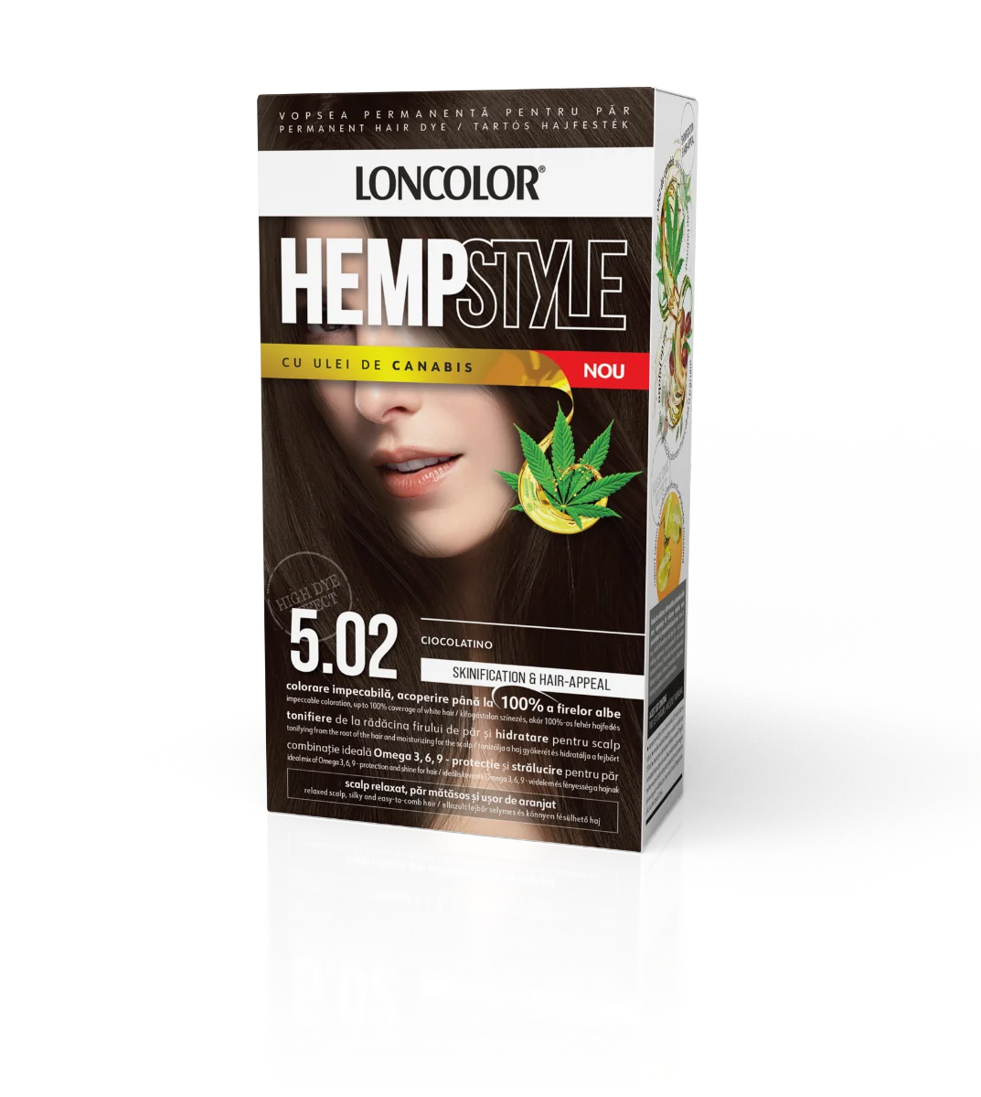 Vopsea de par permanenta HempStyle Nr. 5.02, 110ml, Loncolor