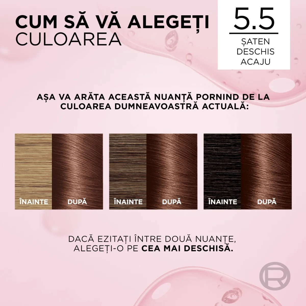 Vopsea de par permanenta Excellence Creme 500 Saten Deschis Acaju, 192ml, L'Oreal Paris