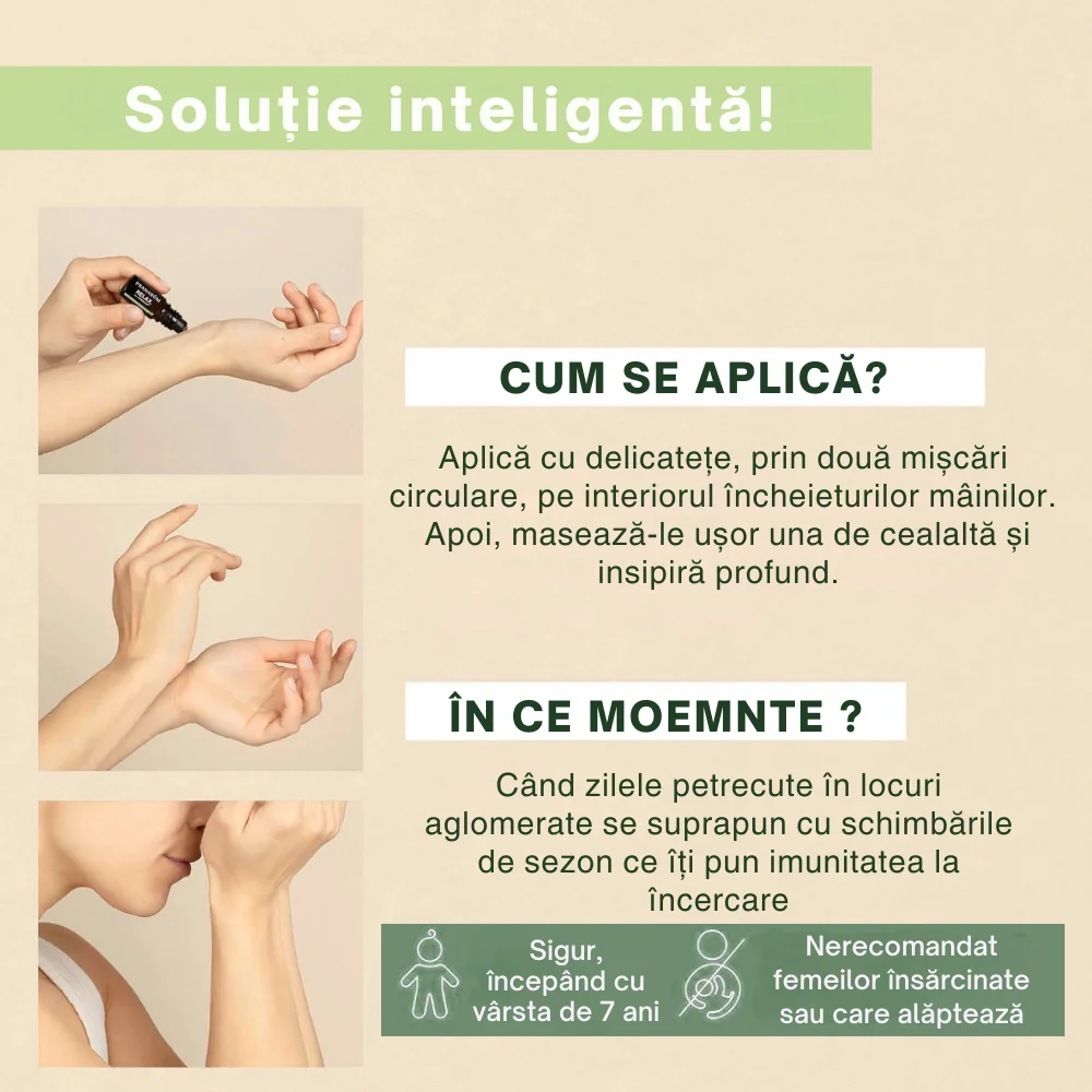 Roll-on cu uleiuri esentiale Immunity Bio, 5ml, Pranarom