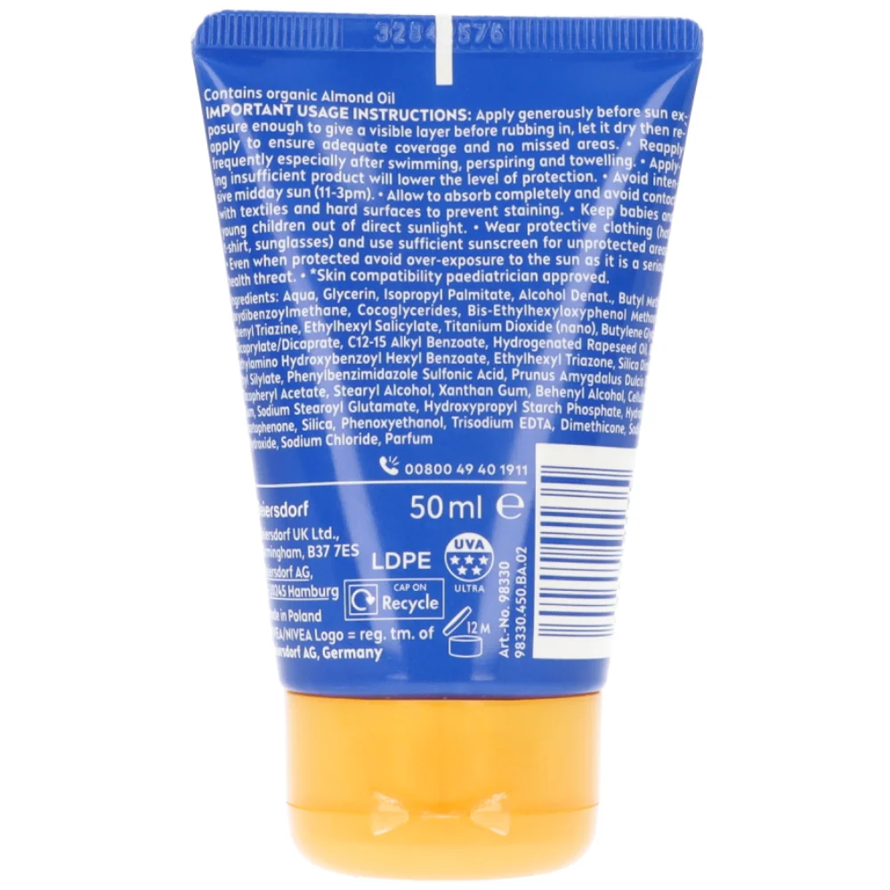Crema pentru protectie solara copii Protect & Care To Go SPF50, 50ml, Nivea