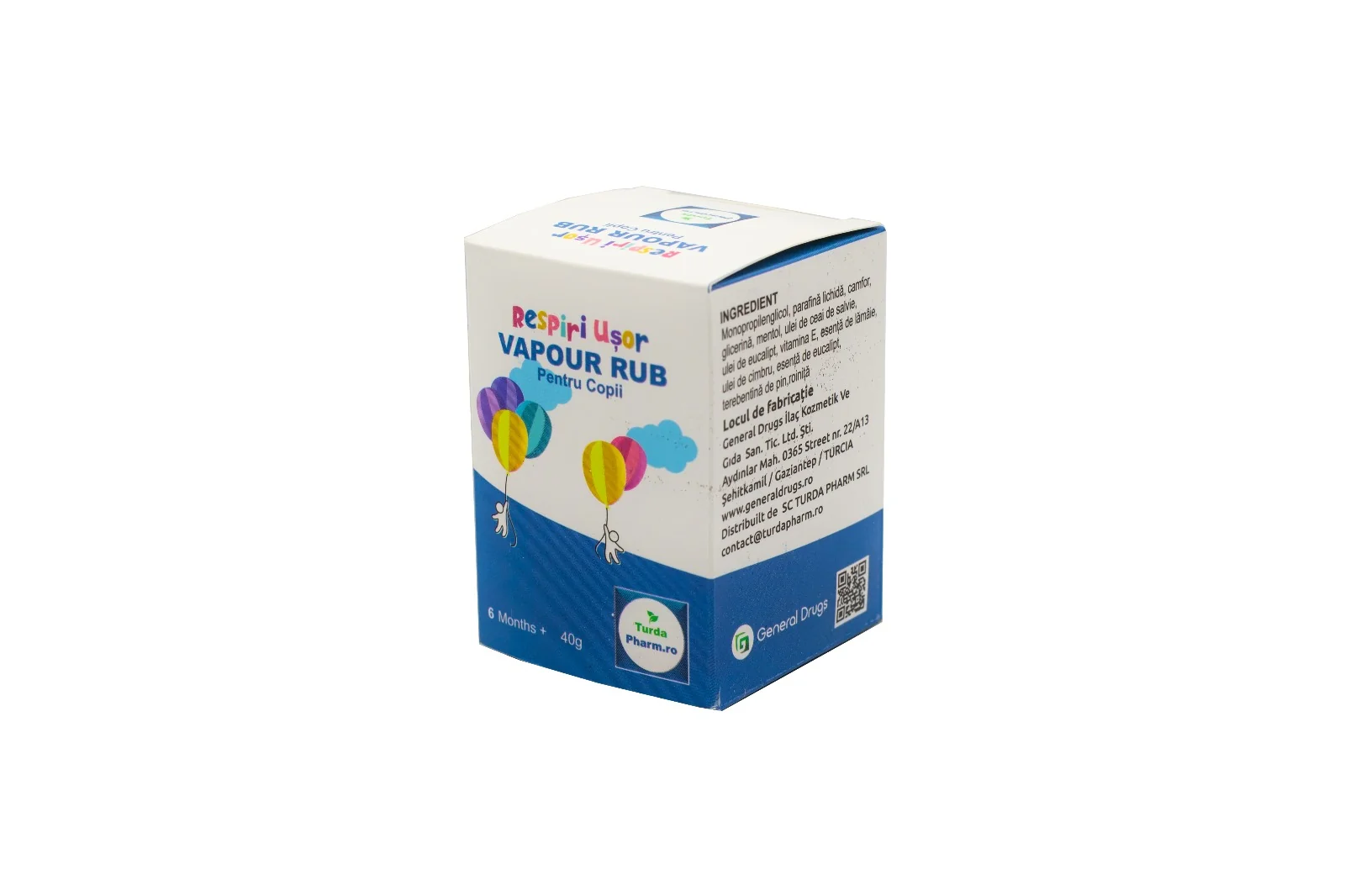 Respirii usor Vapour Rub copii, 40g, Vapour Rub