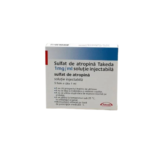 Sulfat de Atropina 1mg/ml, 5 fiole, Takeda