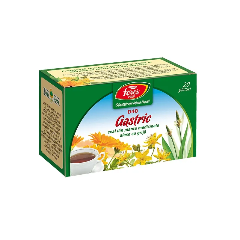 Ceai Gastric, 20 plicuri, Fares