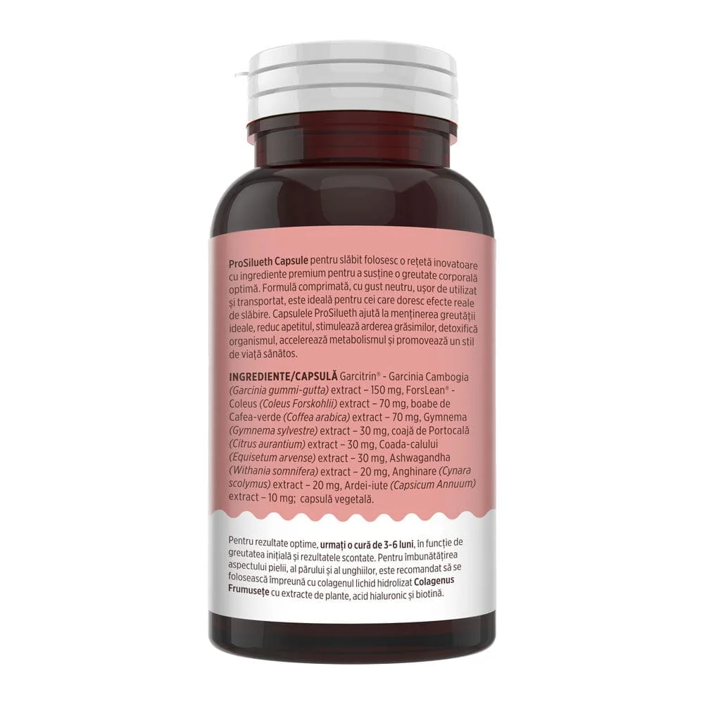 Capsule pentru arderea grasimilor si reducerea apetitului Prosilueth, 90 capsule, Faunus Plant