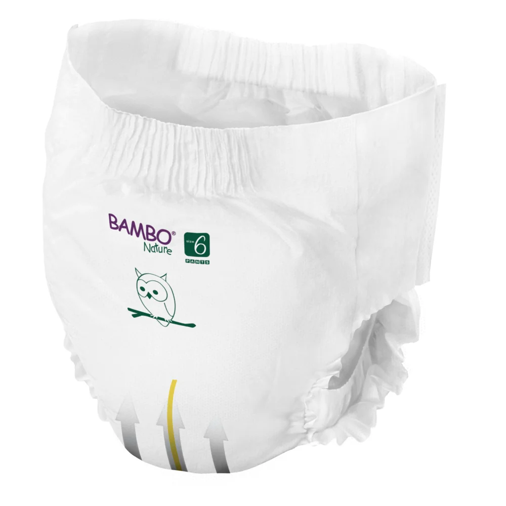 Scutece Eco Paper Bag Pants Marimea Nr. 6 pentru 15+ kg, 90 bucati, Bambo Nature