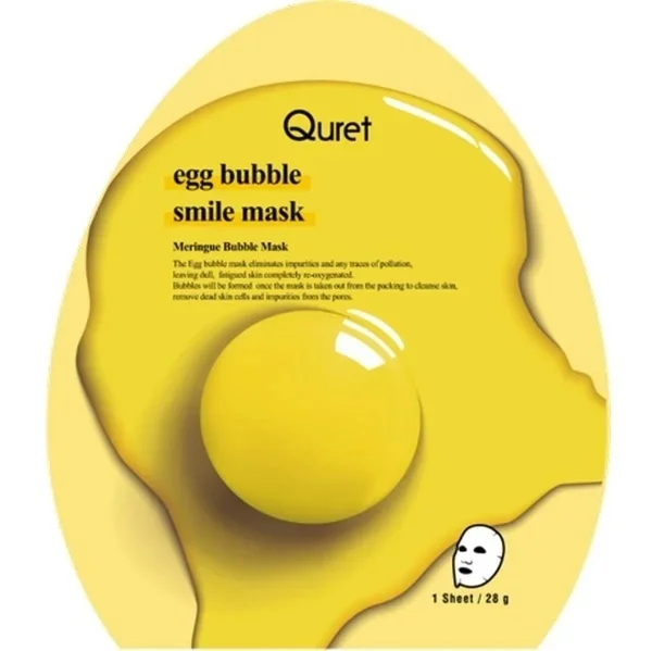Masca de fata imbogatita cu extract de ou Egg Smile, 28g, Quret