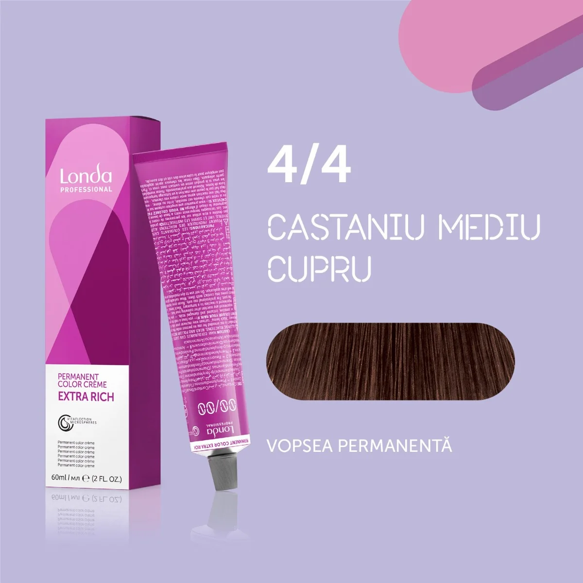 Vopsea permanenta 4/4 Extra Rich, 60ml, Londa Professional