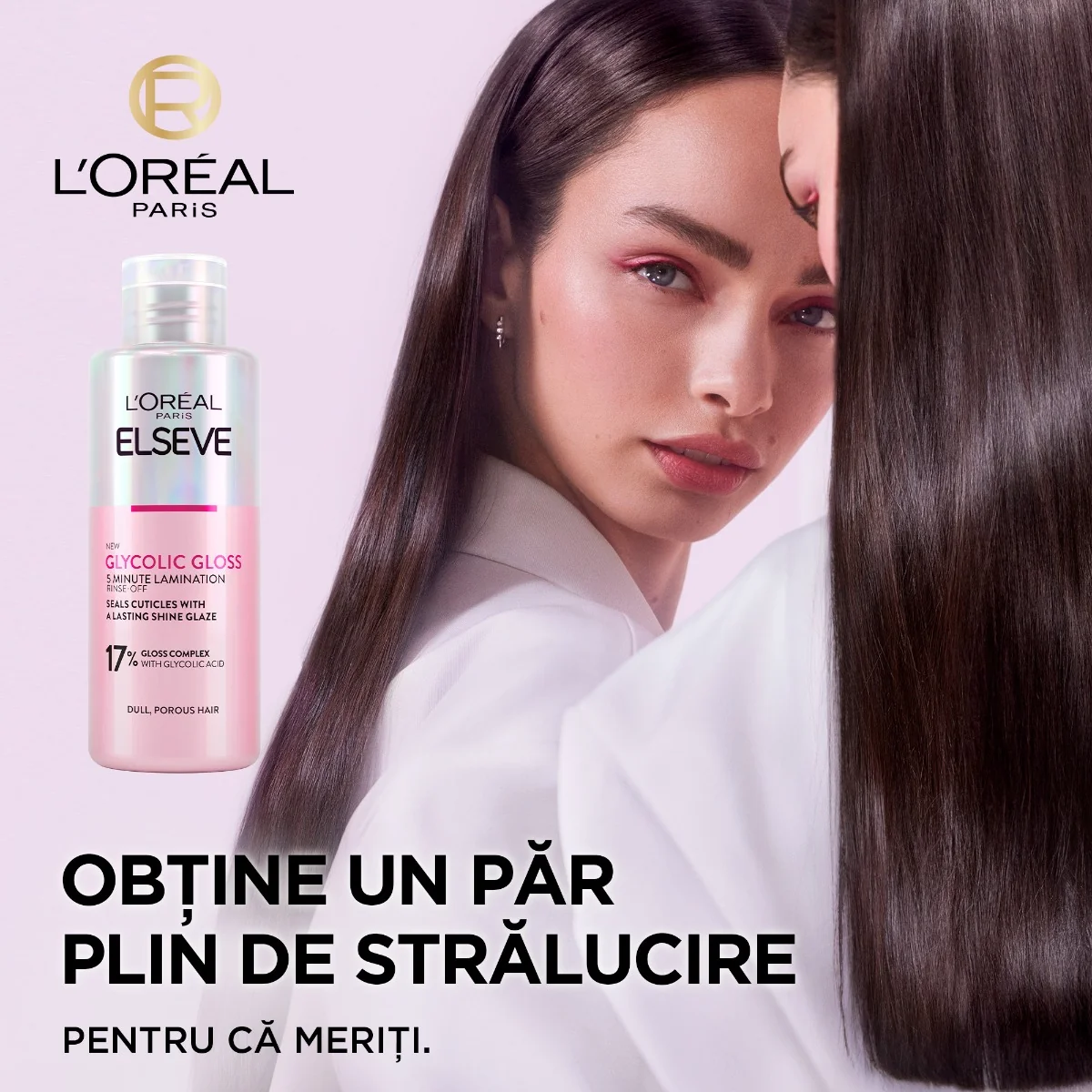 Crema tratament pentru par Rinse-Off Glycolic Gloss, 200ml, Elseve